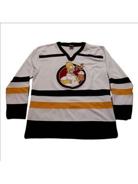 VTG Homer Simpson Duff Beer Hockey Jersey Size M